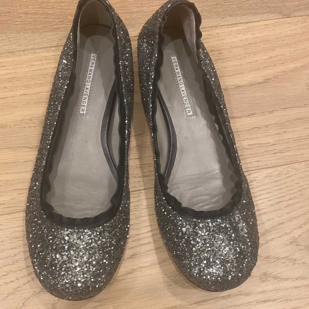 Vera Wang Lavender Label Mariel Glittery Ballet Flats